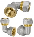 KOLANO KOLANKO MUFOWE PEX ALUPEX SKRĘCANE FI 20 mm x 3/4'' GW MOSIĄDZ