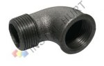 Kolano WZ Czarne 1 1/2 Kolanko Wuzetka 6/4''