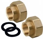 ŚRUBUNKI PÓŁŚRUBUNKI DO POMPY MOSIĘŻNE CO 1x6/4 + USZCZELKI KOMPLET 2 SZT