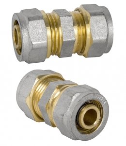 MUFA MUFKA ZŁĄCZKA RÓWNOPRZELOTOWA PEX ALUPEX SKRĘCANA FI 25 mm x 25 mm