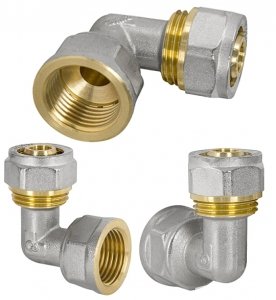 KOLANO KOLANKO MUFOWE PEX ALUPEX SKRĘCANE FI 25 mm x 1'' GW MOSIĄDZ