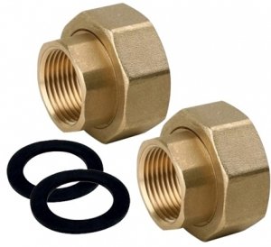 ŚRUBUNKI PÓŁŚRUBUNKI DO POMPY MOSIĘŻNE CO 1x6/4 + USZCZELKI KOMPLET 2 SZT