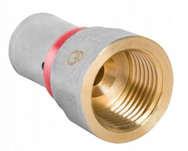 ZŁĄCZKA MUFOWA ZAPRASOWYWANA PEX ALUPEX FI 20x1/2 GW MOCNY MOSIĄDZ DIAMOND FZZ-002.1/2X20.ZŁ-DZ