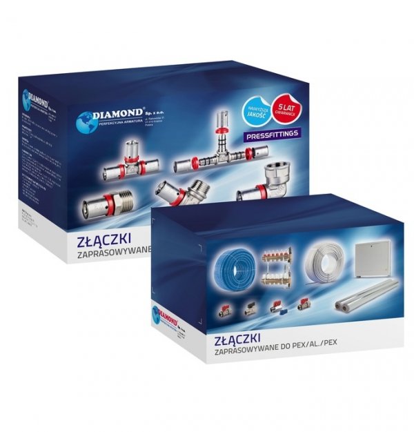 KOLANO MUFOWE ZAPRASOWYWANE PEX ALUPEX FI 20x3/4 GW DIAMOND FZZ-005.3/4X20.KOL-D