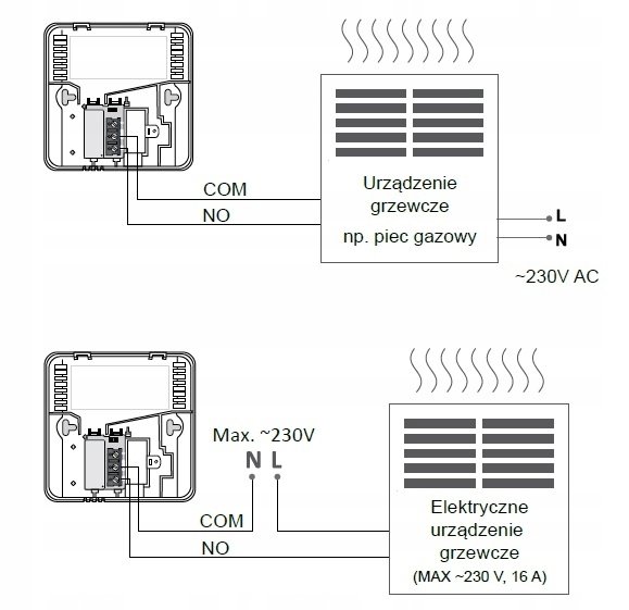 PRZEWODOWY STEROWNIK REGULATOR TEMPERATURY TERMOSTAT POKOJOWY AURATON DRACO