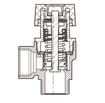 ZAWÓR BEZPIECZEŃSTWA 1/2&quot; 3 BARY DO C.O. , C.W.U. GW-GZ WZ ART.711-15-3-WZ