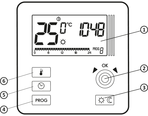 AURATON LIBRA CZARNY TYGODNIOWY PRZEWODOWY REGULATOR TEMPERATURY TERMOSTAT