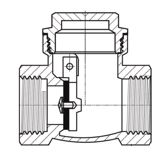 ZAWÓR ZWROTNY MOSIĘŻNY KLAPOWY 3/4&quot; DN20 KIERUNKOWY ART.10-20