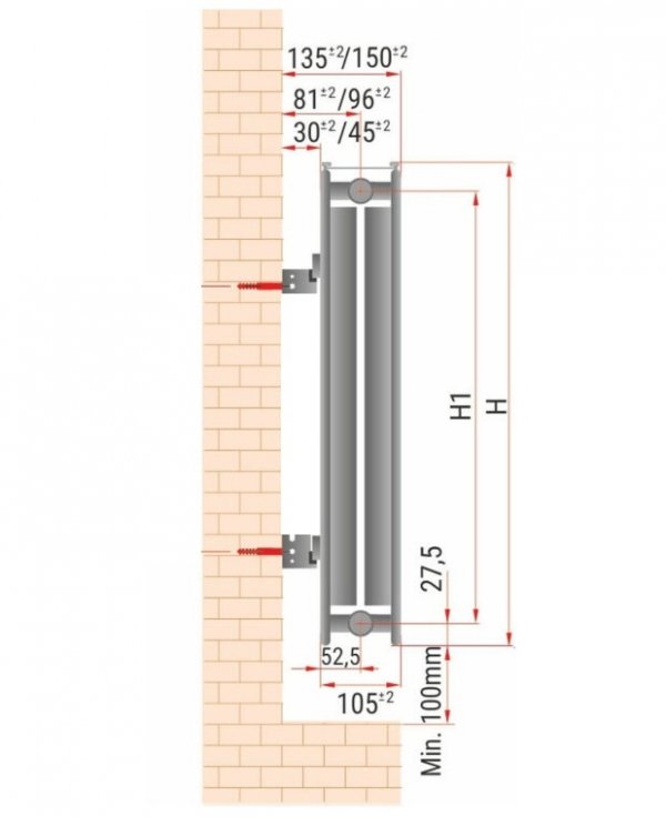 GRZEJNIK DIAMOND TYP C22 600X500 PŁYTOWY STALOWY PODŁĄCZENIE BOCZNE