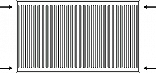GRZEJNIK DIAMOND TYP C22 600X500 PŁYTOWY STALOWY PODŁĄCZENIE BOCZNE