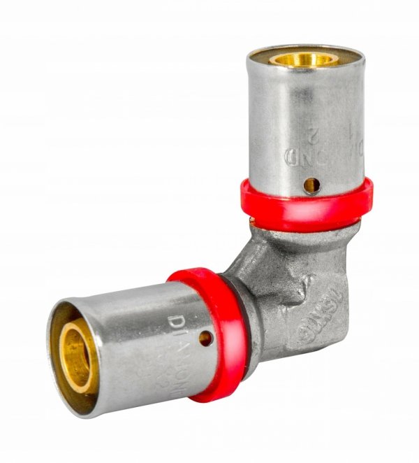KOLANO KOLANKO RÓWNOPRZELOTOWE ZAPRASOWYWANE PEX ALUPEX FI 16x16 MOSIĄDZ FZZ-006.16X16.KOL-2