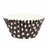Papilotki Cupcake Polka podst. 50/40 h - BRĄZOWE 10szt