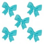 Kokardki cukrowe na tort 3,5cm niebieskie 5szt