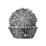 Foliowane papilotki na muffinki 50mm PAJĘCZYNA halloween 30szt