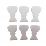 Cukrowa dekoracja na tort KIELICHY BIAŁE 6szt