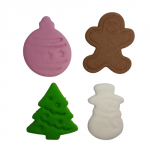 Dekoracja Cukrowa na Tort Muffinki ŚWIĄTECZNA Bombka Choinka 4szt.