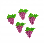 Dekoracja cukrowa na tort KOMUNIA WINOGRONA małe 5szt