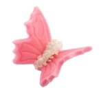 Motylki Cukrowe na Tort Średnie Różowe 3D 5 szt