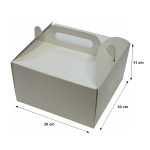 Pudełka kartonowe na tort ciasto z rączką 30x30X11cm - 10szt