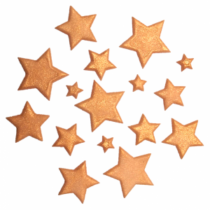 Cukrowa dekoracja GWIAZDKI ZŁOTE na tort deser 16szt
