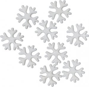 Dekoracja cukrowa - Płatki śniegu - 10 szt
