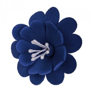 FUKSJA kwiat cukrowy na tort 6,5cm GRANATOWY 1szt 