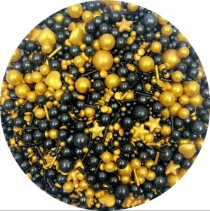 Posypka cukrowa MIDNIGHT 100 g – ciemna dekoracja do tortów i ciast