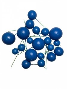 Toppery do dekoracji KULKI CIEMNONIEBIESKIE 20 szt.