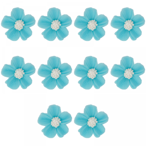 Kwiatki cukrowe na tort NIEZAPOMINAJKA 10szt niebieskie