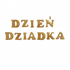 Cukrowe Literki - DZIEŃ DZIADKA | Dekoracja na Torty i Wypieki 1 komplet