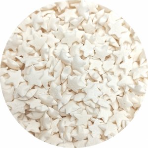 Posypka dekoracyjna GWIAZDKI BIAŁE 1KG