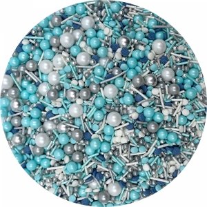 Posypka cukrowa FROZEN 20 g – zimowa dekoracja w odcieniach niebieskiego i bieli