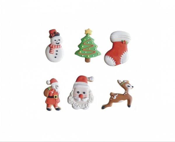 Foremki do pierników Merry Christmas 6 szt – metalowe, świąteczne