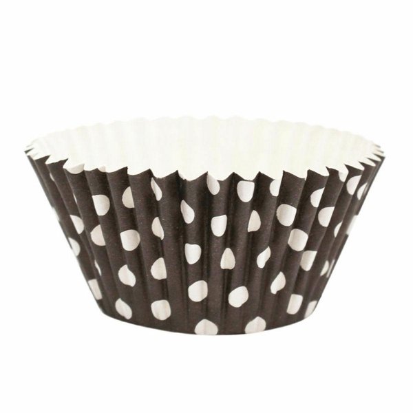 Papilotki Cupcake Polka podst. 50/40 h - BRĄZOWE 10szt
