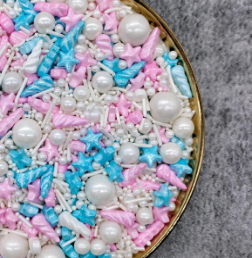 Posypka cukrowa PASTEL HORNS 100 g – pastelowa dekoracja do tortów i deserów