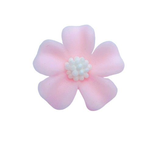 Kwiatki cukrowe na tort NIEZAPOMINAJKA 10szt Różowy pastelowy