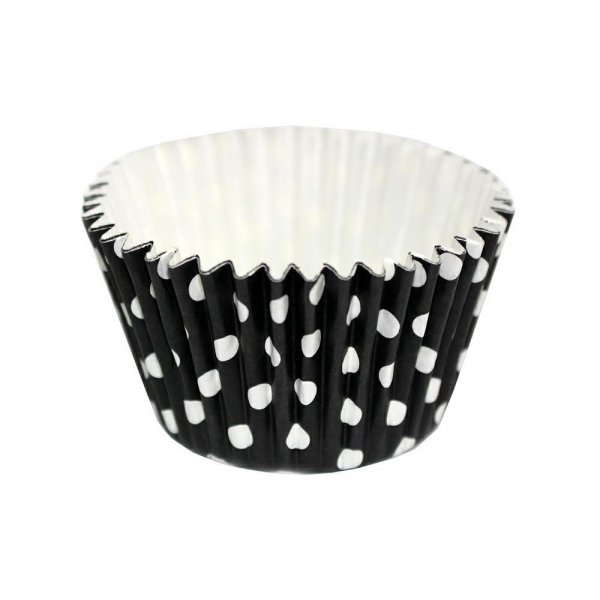 Papilotki Cupcake Polka podst. 50/40 h - CZARNE 10szt