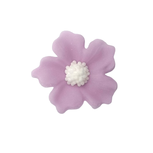 Kwiaty cukrowe na tort BODZISZEK 10szt lawendowy jasny