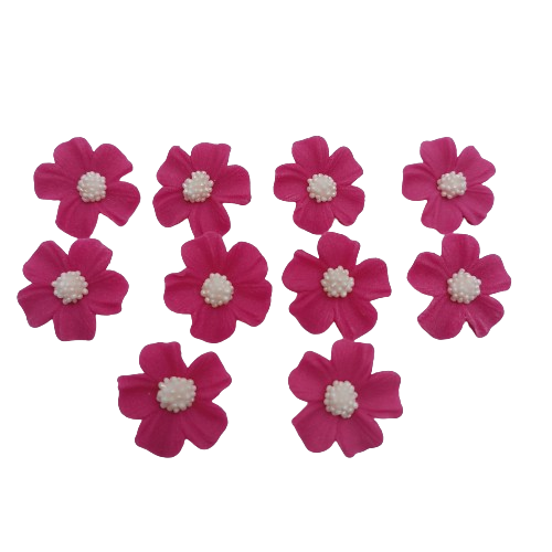 Kwiatki cukrowe na tort NIEZAPOMINAJKA 10szt Lilaróż