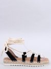Sandałki espadryle wiązane ZAKARIS BLACK
