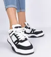 Czarno-białe sneakersy z grubymi sznurówkami Luciana