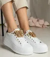Biało-czarne sneakersy z motylkiem z cyrkoniami Kariba