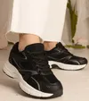 Czarne sneakersy damskie sportowe z brokatem Bakari