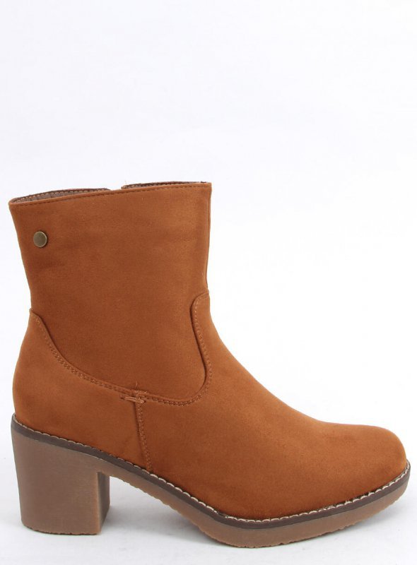 Botki na kauczukowym obcasie LINZI CAMEL