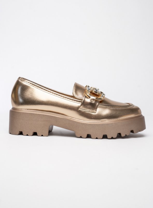Damskie Mokasyny ELEGANZE CHAMPAGNE