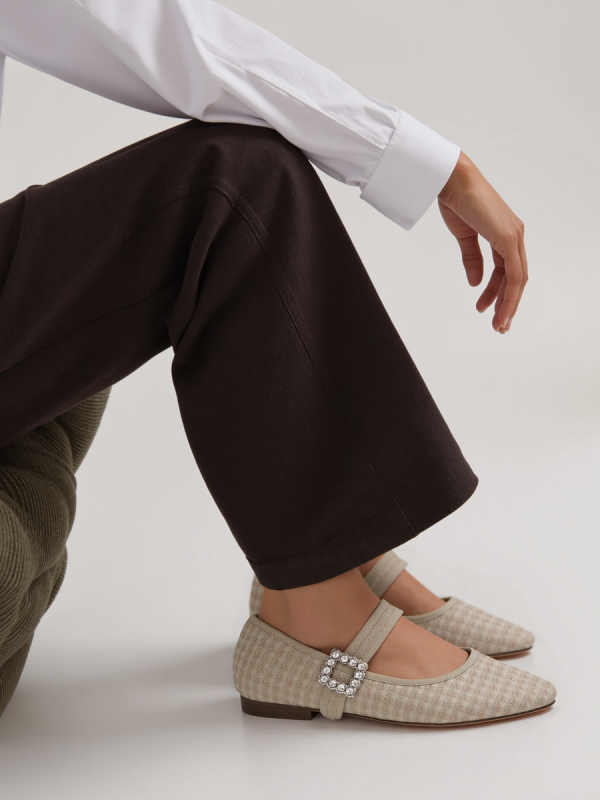 Damskie Baleriny ELIORA – BEIGE