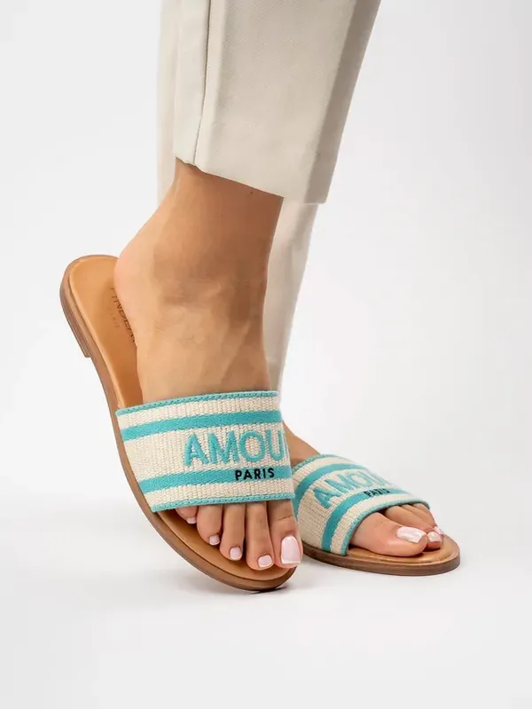Damskie Klapki AMOUR BLUE