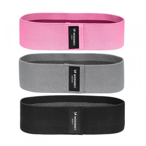 Materiałowe taśmy oporowe gumy do ćwiczeń mini band joga fitness crossfit ZESTAW 3szt