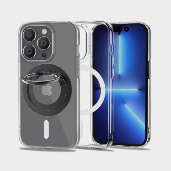 Uchwyt ring magnetyczny na telefon MMR100 MagSafe - szary