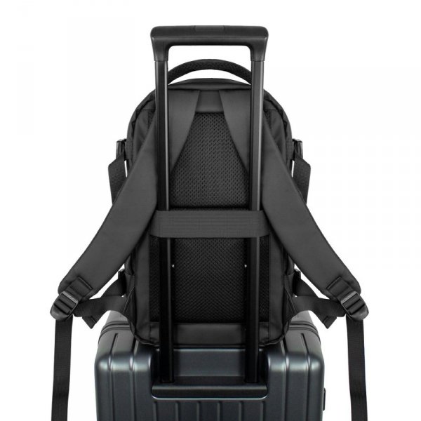 Plecak podróżny do samolotu z kieszenią na laptop 20l 40x20x25 cm - czarny